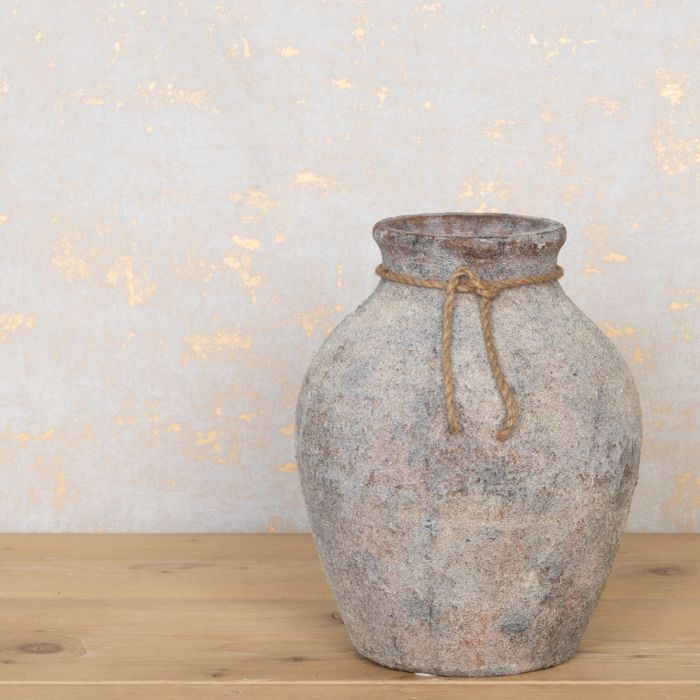 Mia Aged Stone Vase 28cm NOT Watertight