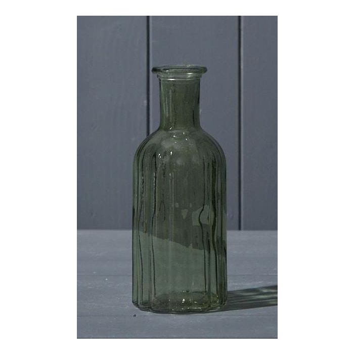 Vintage Green Glass Bottle (19cm)