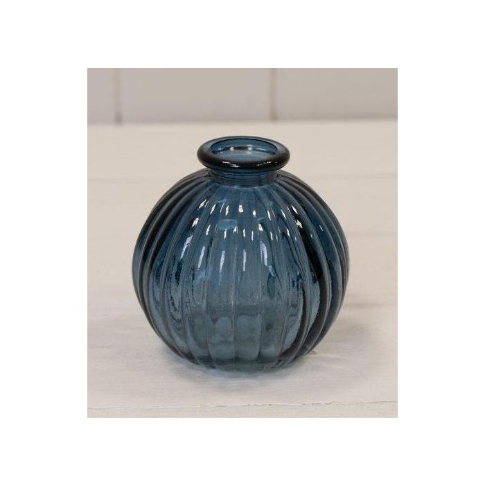 Blue Round Glass Bottle (8.4cm)
