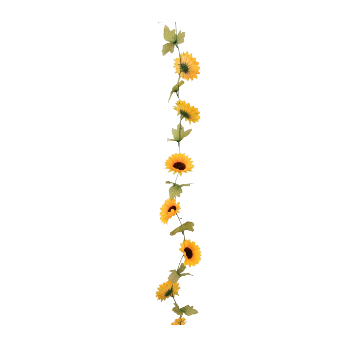 Sunflower Garland W/Leaves 230cm