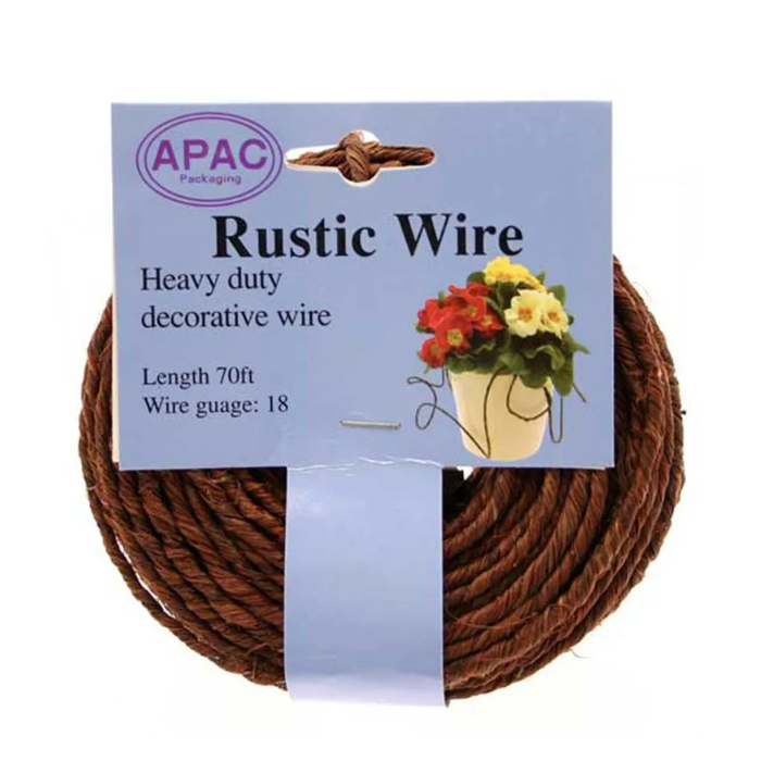 Rustic Wire Brown x 21 Meters