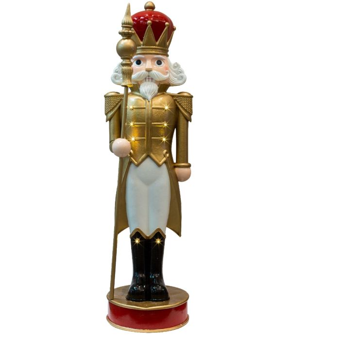 1.2 Meter LED & Musical Nutcracker Gold/White