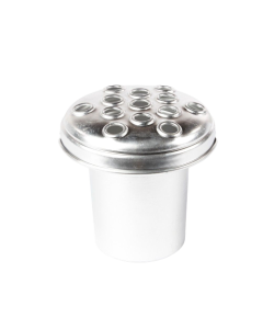 Grave Vase Container 5.5  Silver