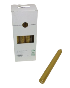 Cylindrical Candles 210/21mm Gold x 12pcs