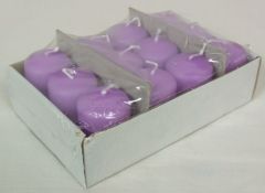 Pillar Candles 50/35mm Lavender x 12