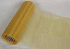 Organza Snow Sheer/Roll Gold 29cm x 25mts
