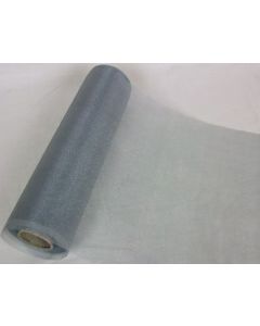 Organza Sheer Roll 29cm x 25mtr Silver