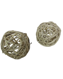 Wicker Ball Natural Peeled 8cm x 6