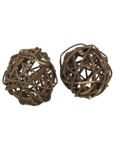 Wicker Ball Natural Rustic 8cm x 6
