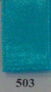 Double Face Satin 6.5mmx50Mtr Turquoise