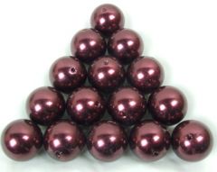 Large Pearl App 25mm In Acetate Box x 27pcs Burgundy