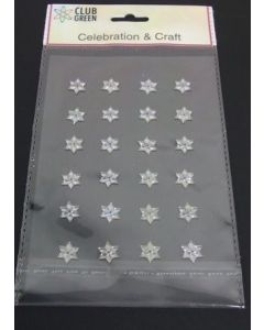 Self Adhesive Crystal Star Clear x 24