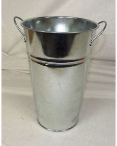 25 x 16cm Galvanised Zinc Vase