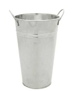 Large 30 x 17cm Galvanised Vase