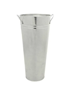 45 x 14 x 24cm Galvanised Vase W/Ears