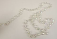 14mm x 3mtr Pearl Bead Chain Iridescent/Clear