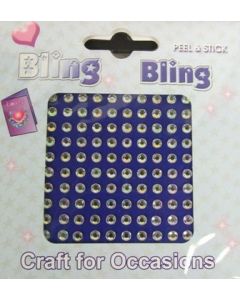 4mm Bling Bling Stick On Diamantes Iridescent/Clear x 100