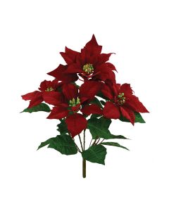 Velvet Poinsettia Bush Red 45cm