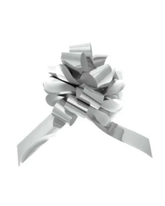 31mm Metallic Silver Pull Bows x 30pcs