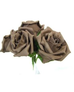 Foam Colourfast Cottage Rose x 6 Brown