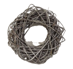 Wreath Willow 40cm Stone Washed White