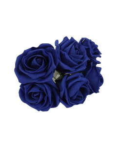 Foam Colourfast Cottage Rose x 6 Royal Blue
