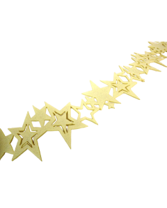 200 x 11cm Felt Star Garland Cream