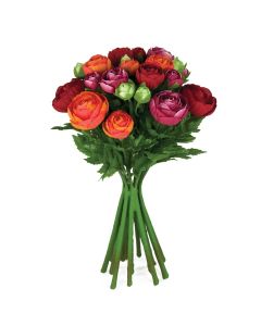 Ranunculus Bouquet 34cm Red/Orange