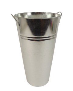 36 x 21cm Galvanised Vase W/Ears