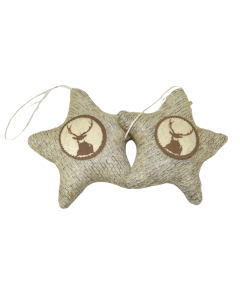 pb. 2 fabric stars beige 9 cm