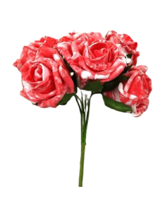Colourfast Marble Rose x6 heads Coral