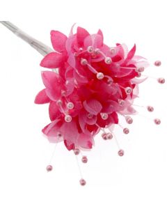 Pearled Baby's Breath - Fuchsia (14cm Long  6 bunches x 12 s