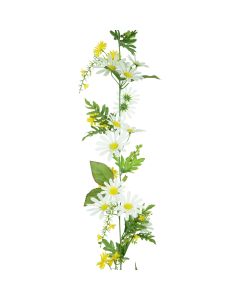Daisy/Aster Mix Garland 180cm White/Green