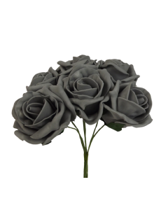 Foam Colourfast Cottage Rose x 6 Grey