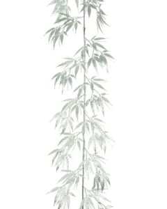 Slender Leaf Garland 180cm Silver