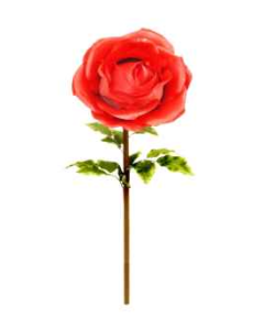 130cm Red Rosebud Stem