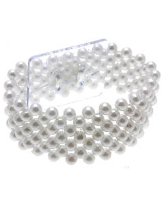Narrow Classic White Corsage Bracelet