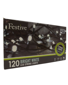120Lv White Led Lights W/ 8 Multifunction - Timer