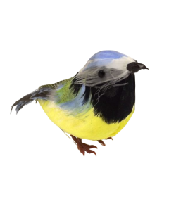 Feathered Blue Tit Natural (13cm) x 6pcs