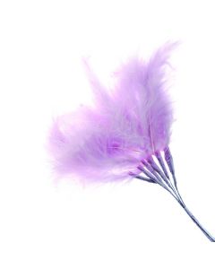 Fluffy Feathers - Mauve (24cm x 6 Pieces)