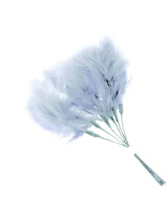 Fluffy Feathers - Grey (24cm x 6 Pieces)