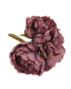 28cm Mauve Peony Posy x 5 Heads
