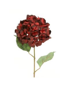 Luxury Hydrangea 68cm Dark Red