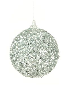 Shimmer Glitterball 8cm Silver