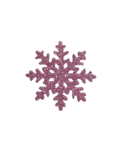 Pet 6 Glitter Icicles/Hanging  Rose Blush  12 Cm