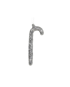 Pb. 4 Glitter Canes  Silver  13 Cm