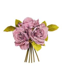 24cm Open Rose Posy x 3 Heads Mauve