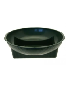 Plastic Square Round Dish Green x 25pcs