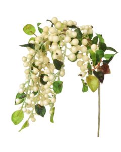 Foliage Hanging Berry Spray White Gb 55cm