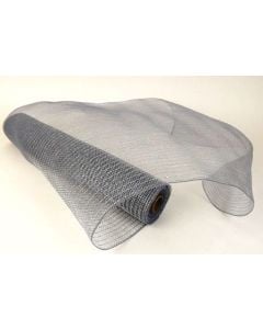 Eleganza Deco Mesh 53cm x 9.1m (10yds) Metallic Silver